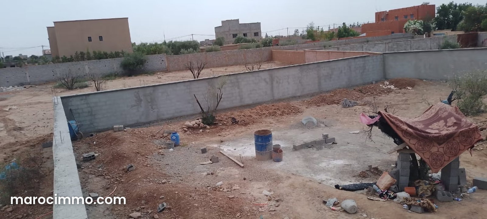 604 m² Plot with Building Permit on Route d’Ourika, Marrakech — Marrakesh