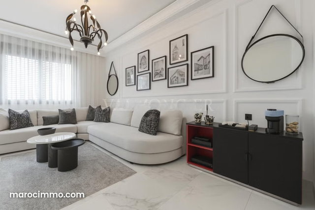 Location appartement 3chambres meublé moderne à Ain Diab, Casablanca — 3