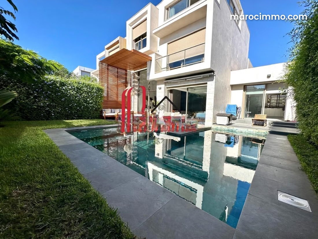 Villa meublée 4 chambres avec piscine, Dar Bouazza — Dar Bouazza