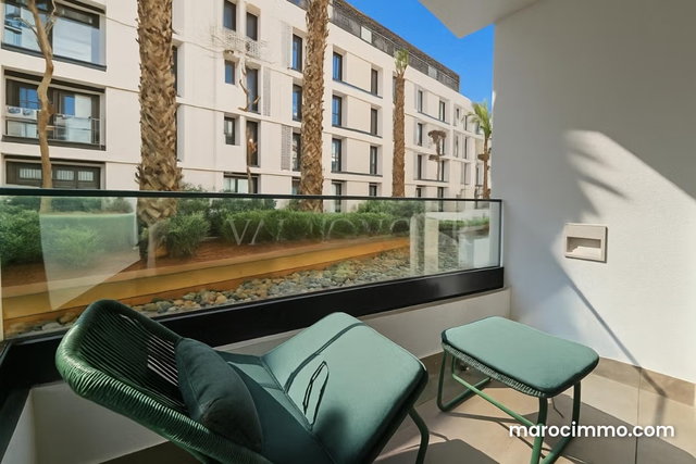 2-Bedroom Furnished Modern Apartment with Terrace for Rent at Anfaplace, Ain Diab — 3