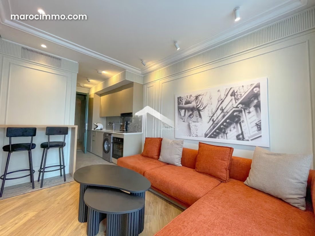 Furnished studio in Casablanca’s Golden Triangle, terrace and garage — Casablanca
