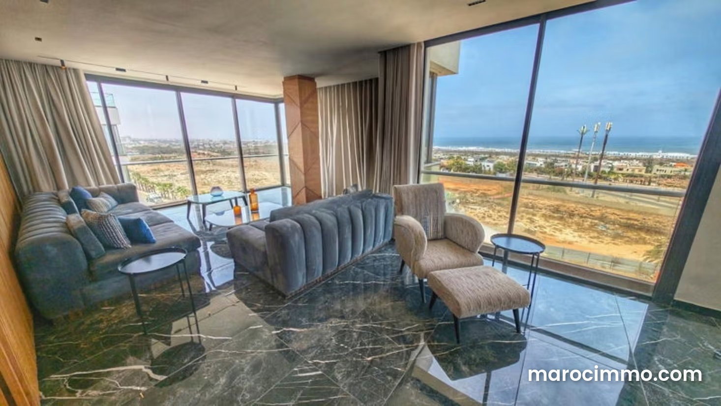 330 m² Apartment with Sea Views, Top Floor, Aïn Diab, Casablanca — Casablanca