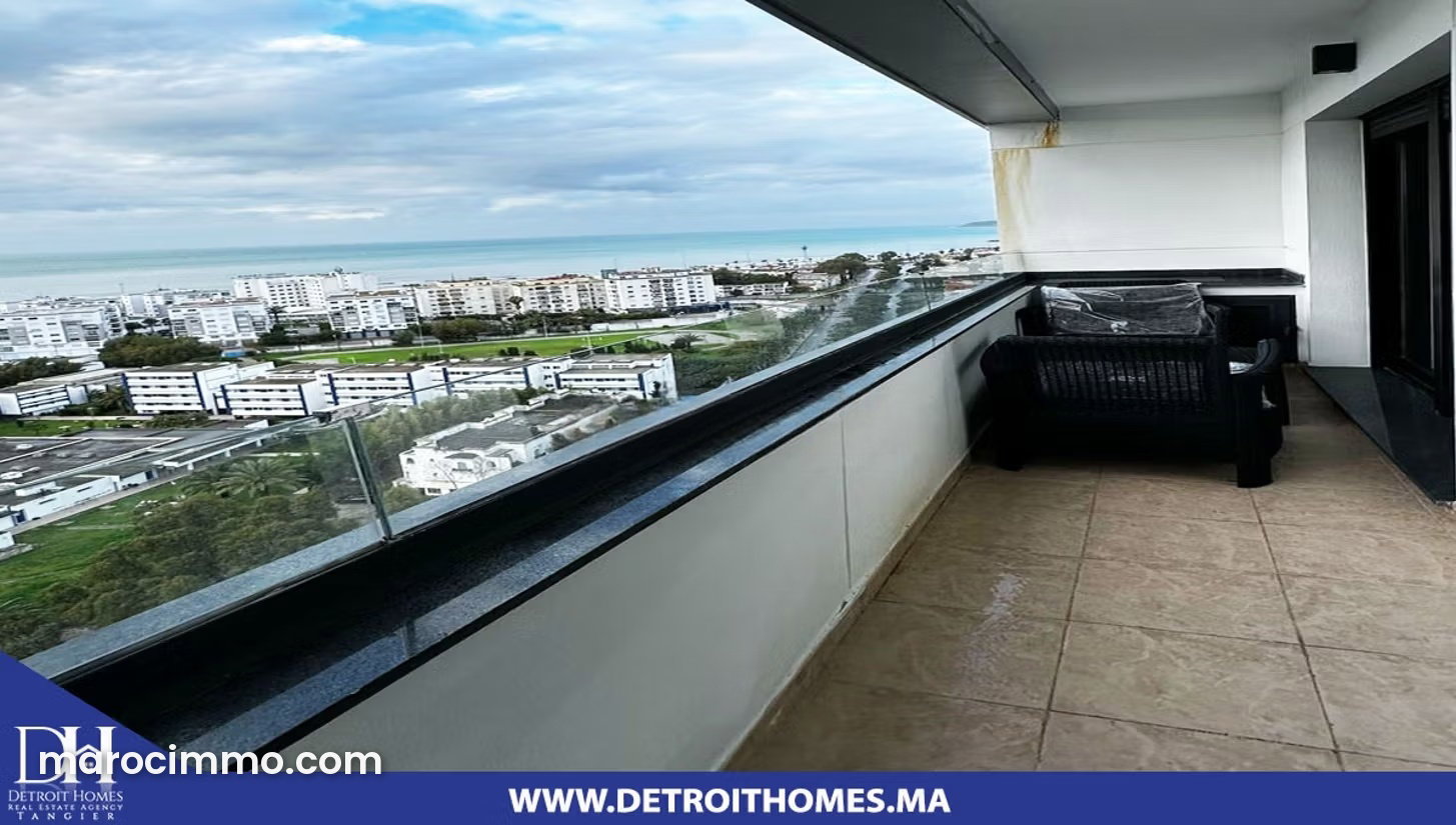 Furnished 100 m² Apartment with Sea View, De La Plage, Tangier — Tangier