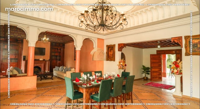 Villa meublée à louer à Route de Fès, Marrakech — 2 piscines privées — 2 hectares — 4