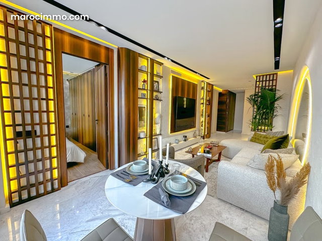 Découvrez un Projet d’Exception au quartier Racine. Des Studio haut standing de 37 à 52 m², conçus avec des finitions irréprochables et des matériaux de prestige — 3