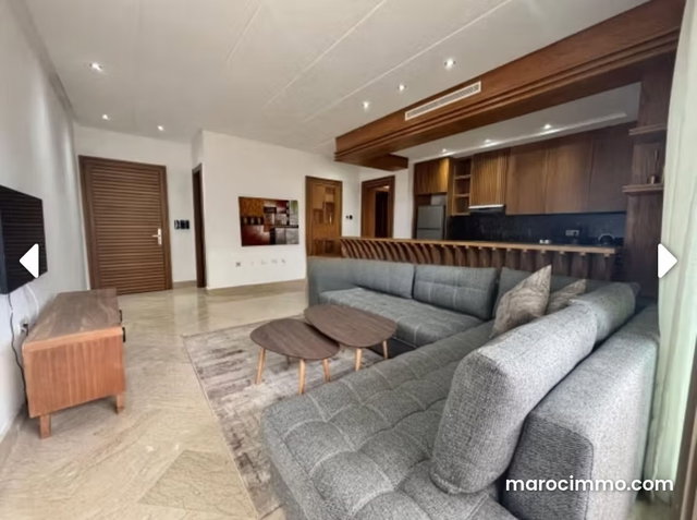 Bel appartement en location à Casablanca Finance City. Surface totale 135 m². Meublé — 2
