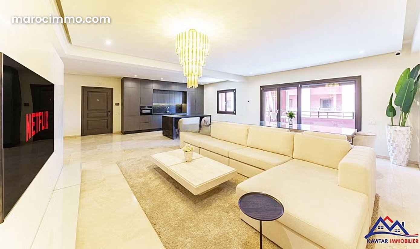 164 sqm Apartment, 3 Bedrooms and Terrace, Gueliz, Marrakech — Marrakesh