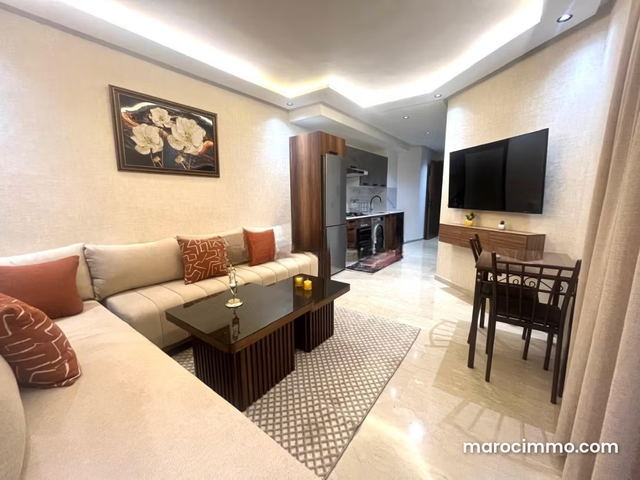 Appartement à louer à Ferme Bretonne Hay Arraha. 1 chambre. Neuf Meublé — الدار البيضاء