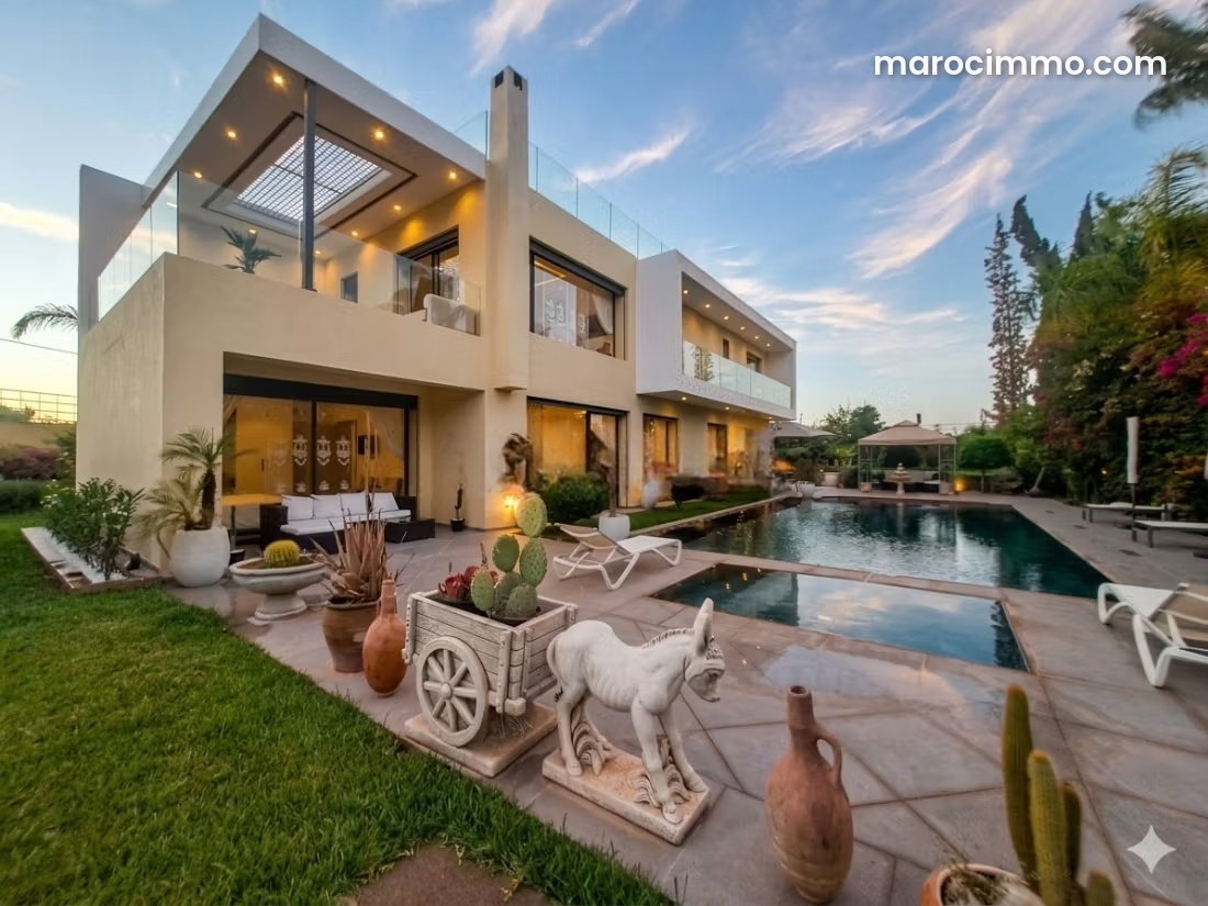 600 sqm Villa for Rent on Route de Fès, Marrakech, 6 Suites with Swimming Pool — Marrakesh