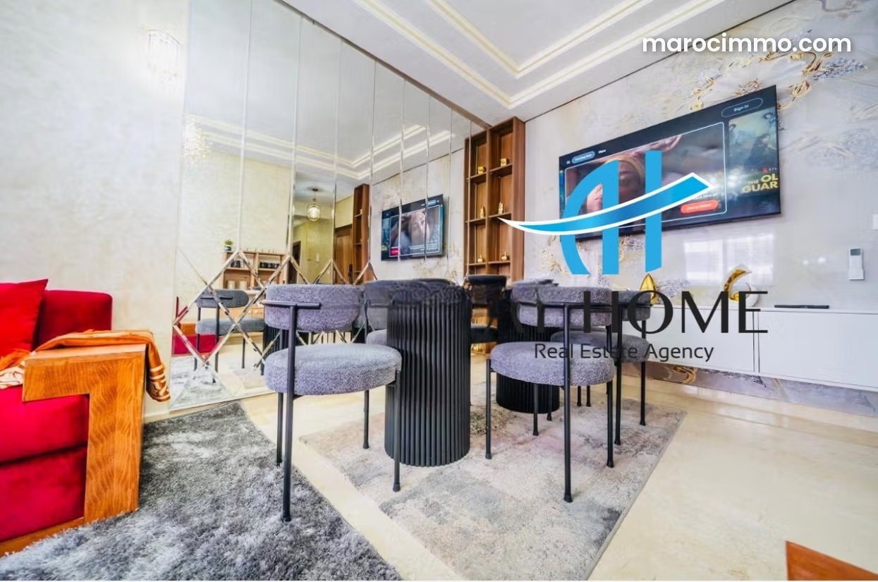 Furnished Apartment with Terrace for Rent in the De La Plage Area of Tangier — Tangier