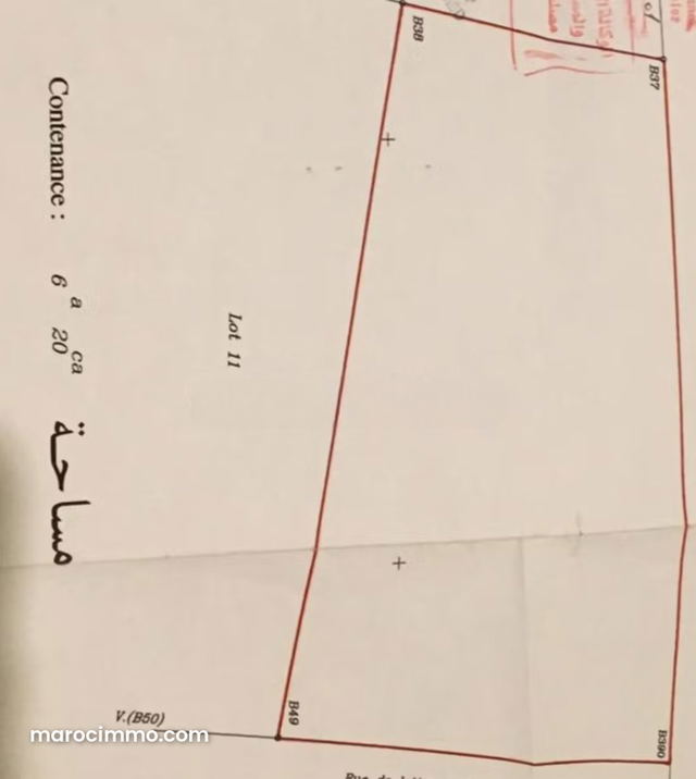 Beau terrain à la vente de 620m² à Hay Mabrouka — Marrakech