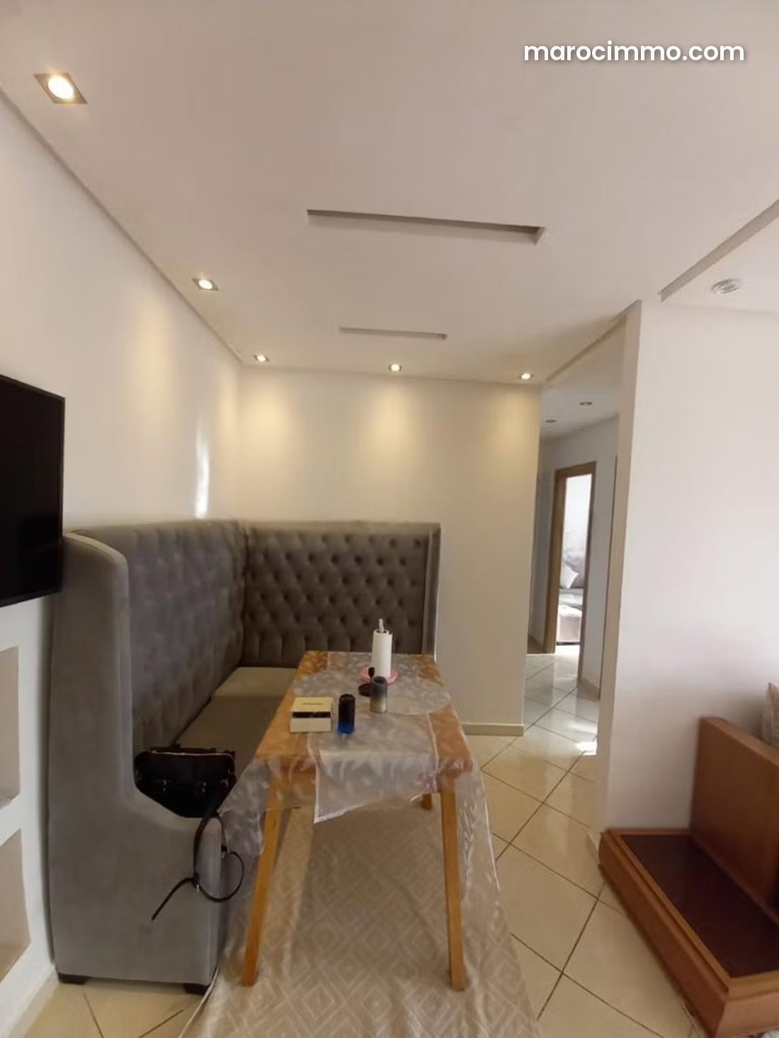 Furnished 65 sq m apartment, Al Fath, Skhirat, with garage — Skhirat