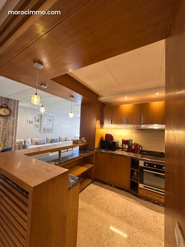 Location: Superbe appartement meublé à Dar Bouazza – Résidence sécurisée avec piscine et vue sur mer — 4