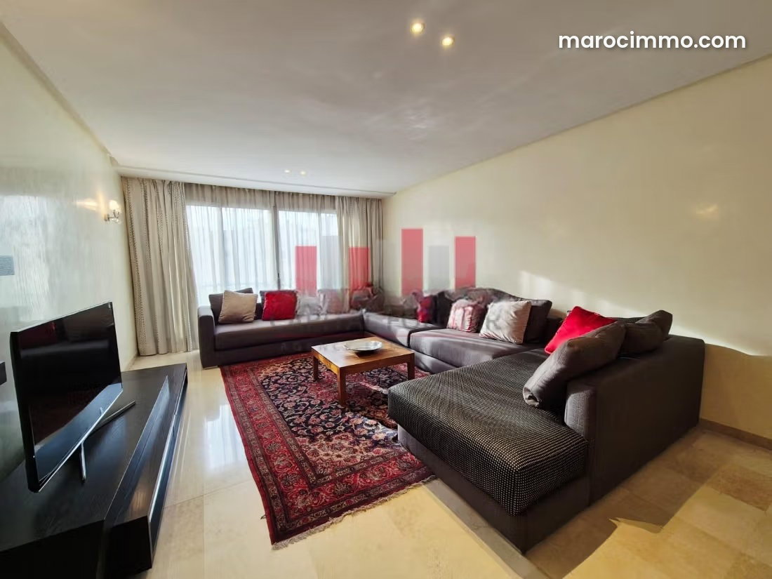 Furnished 3-bedroom apartment with garden, Beauséjour, Casablanca — Casablanca