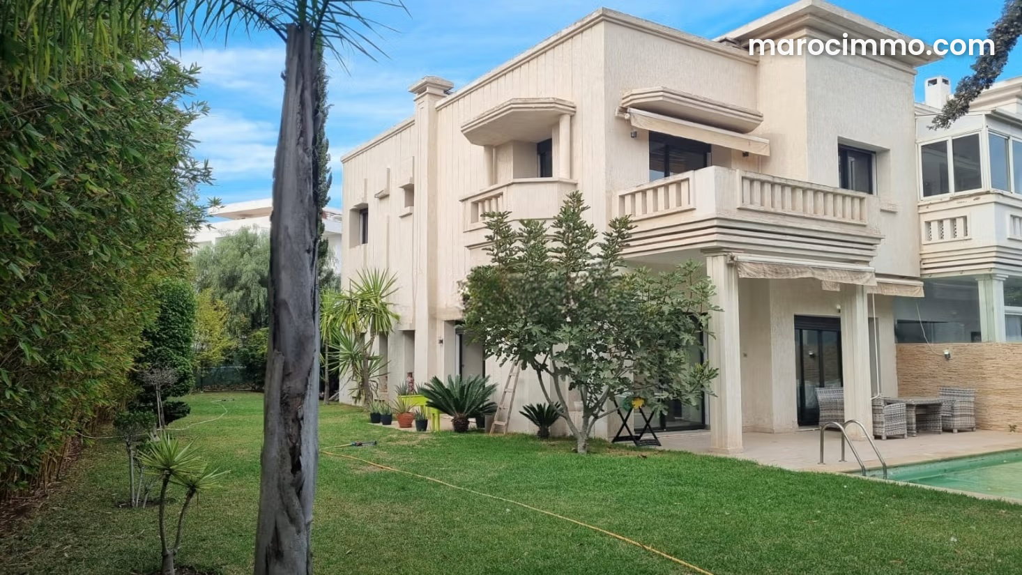 700 m² Furnished Villa with Pool and Garden, Bouskoura Ville Verte — Bouskoura