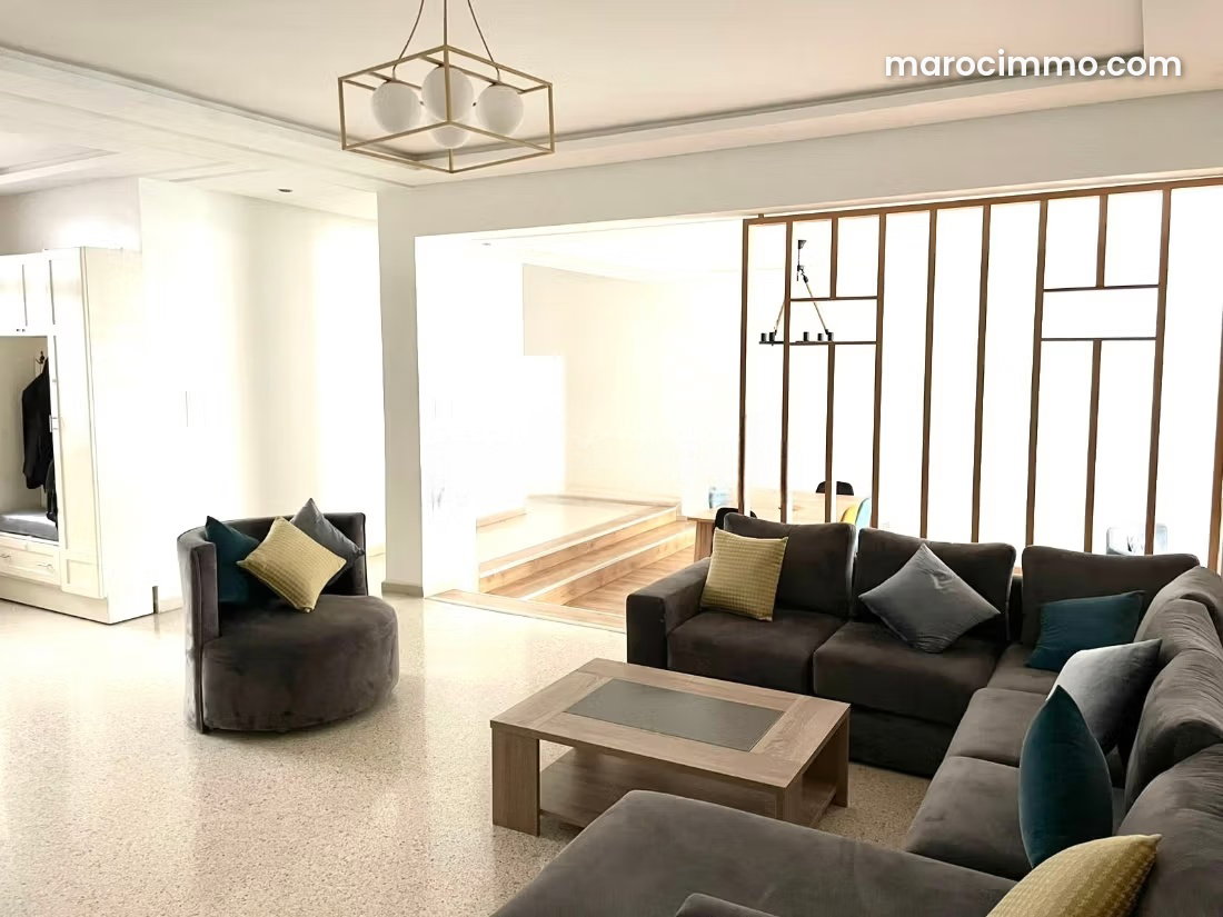 140 m² Furnished Apartment, 3 Bedrooms, Racine, Casablanca — Casablanca