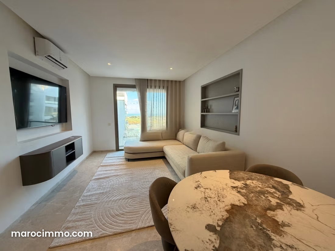 Furnished apartment with sea view for rent in Dar Bouazza — Dar Bouazza