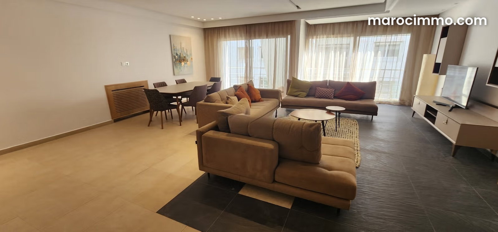 Furnished 180 m² Apartment, 3 Bedrooms, Agdal, Rabat — Rabat