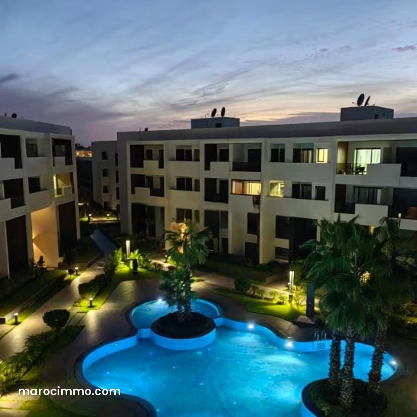 Appartement meublé avec piscine à Bouskoura Ville Verte — Bouskoura