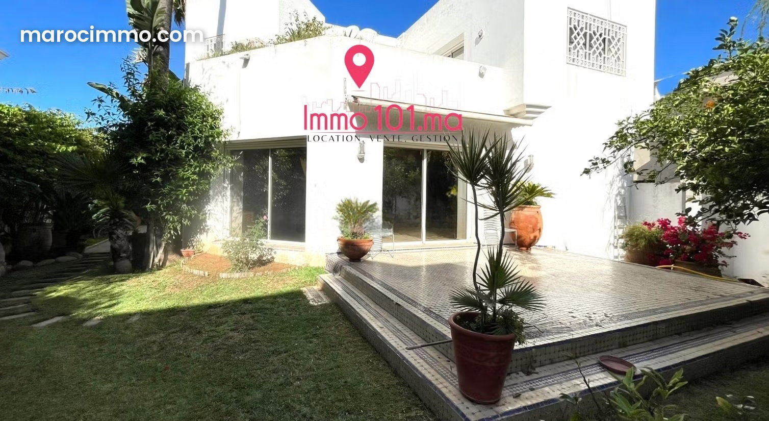 300 sqm Villa with Garden for Rent, Hay Riad, Rabat — Rabat