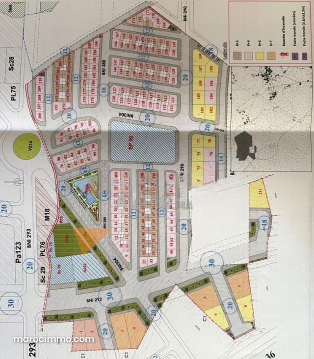 Terrain titré à vendre 102m– Al Harrarine — Tanger