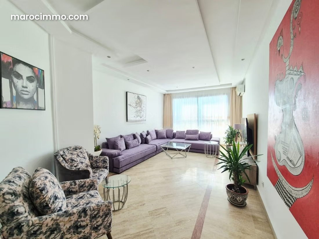 Furnished 120 sqm apartment with terrace, Racine, Casablanca — Casablanca