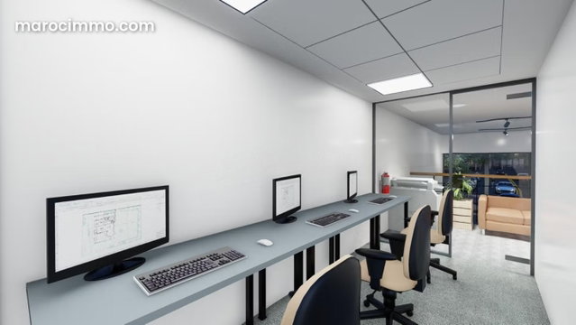 Bureaux en location à Casablanca Finance City. Surface totale 105 m². Places de parking et terrasse — 5