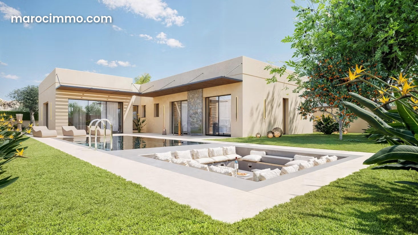 New 4-Bedroom Villa with Pool and Atlas Views, Ourika Road — Marrakesh