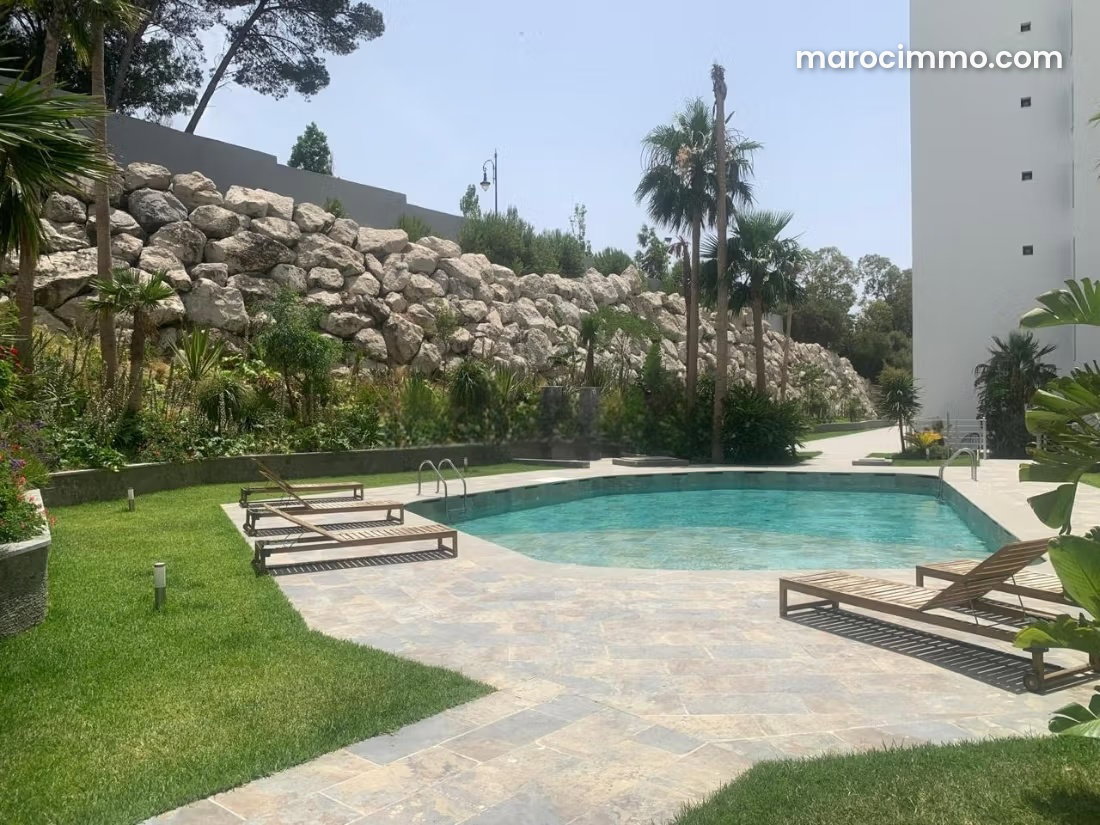 Mountain-view apartment in a residence with pool, De La Plage, Tangier — Tangier