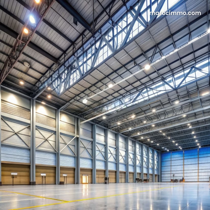 1,200 sqm Industrial Premises in Central Bouskoura, 200 kVA Electrical Substation — Bouskoura
