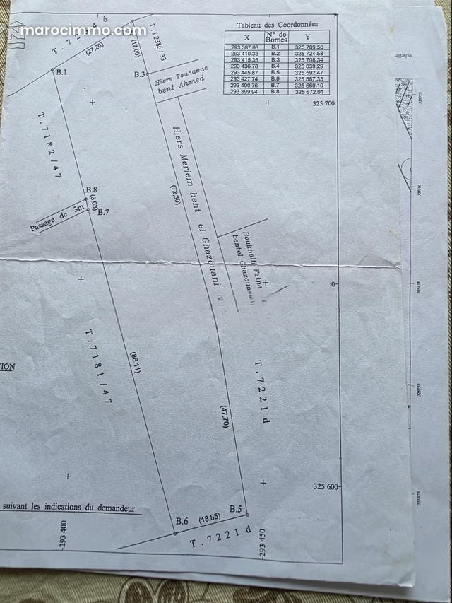 Terrain zone immeuble R4 Sidi Messaoud — Casablanca