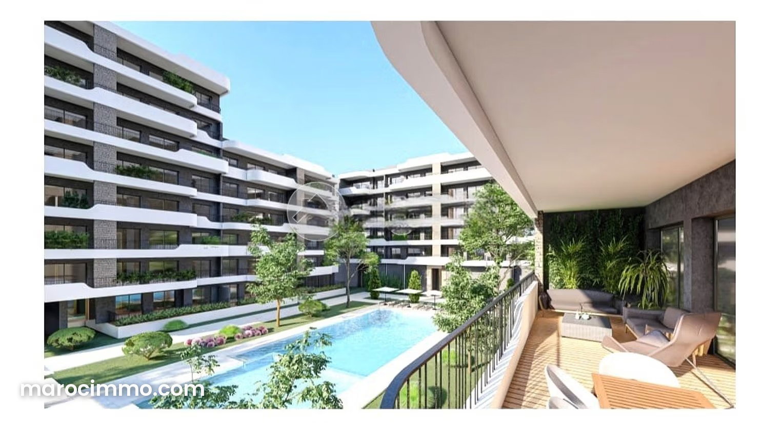 Appartement 3 chambres neuf avec piscine, Hay Chrifa, Casablanca — Casablanca