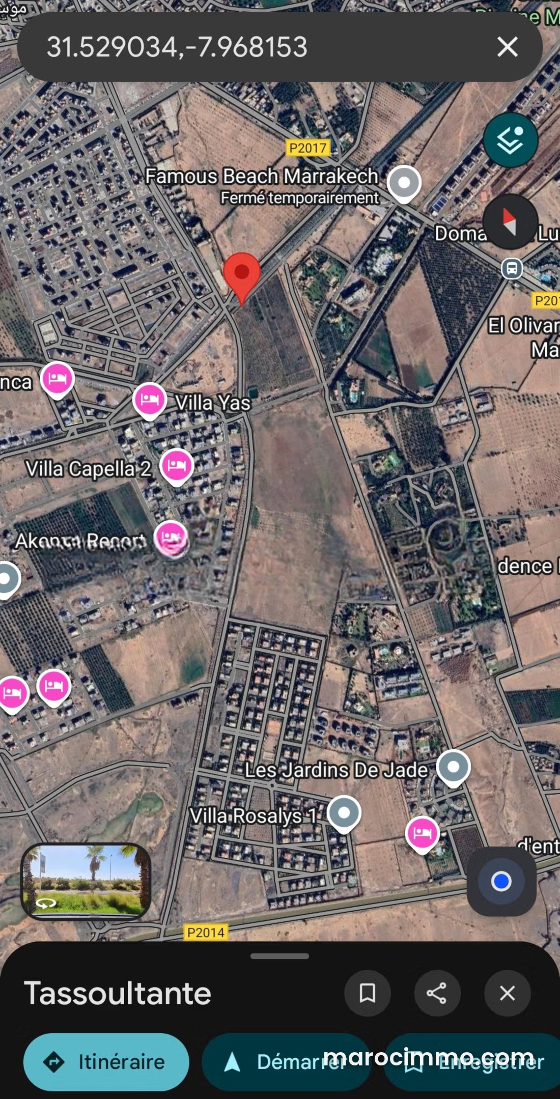 Terrain constructible 10 000 m², Oued Ourika, Marrakech — Marrakech