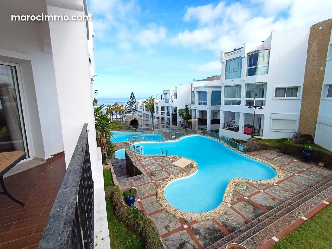 105 m² Furnished Apartment with Pool in Dar Bouazza — Dar Bouazza