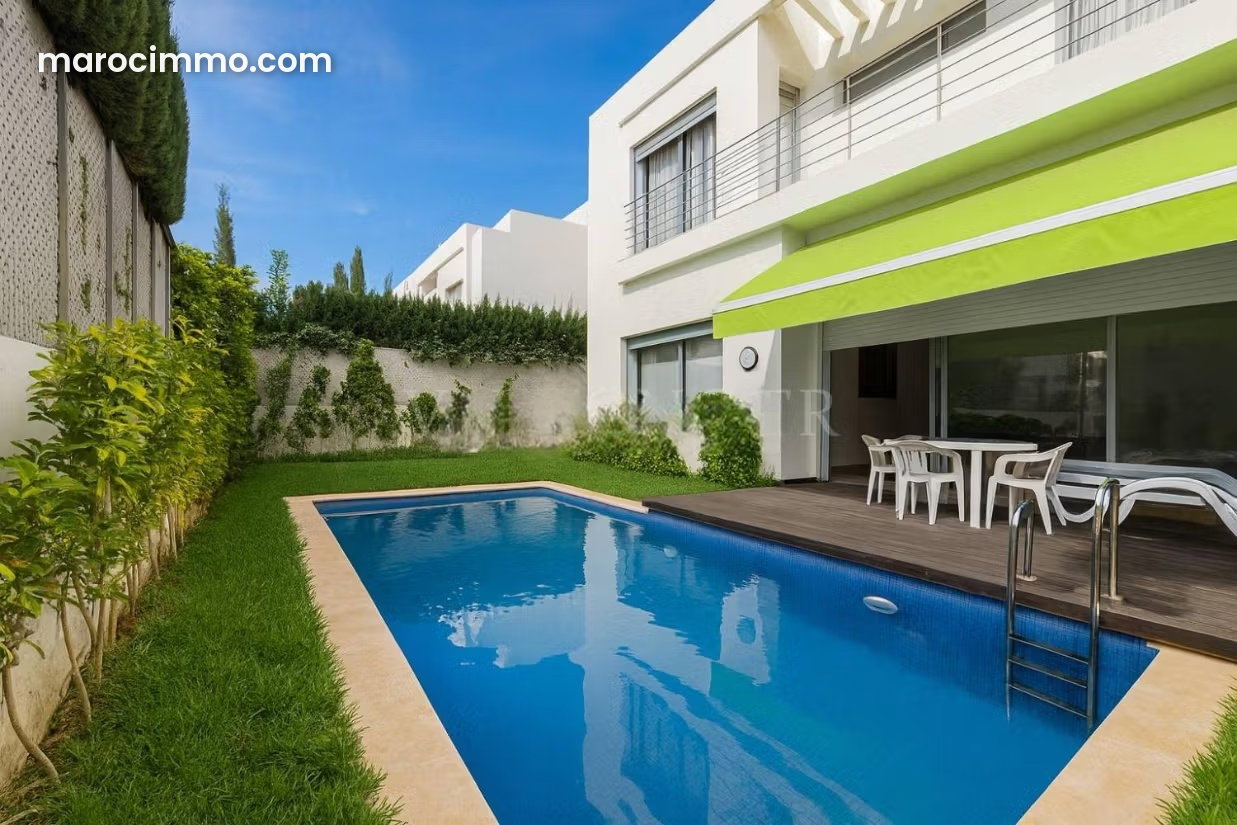 Villa 480 m² avec piscine, Dar Bouazza, résidence sécurisée — Dar Bouazza