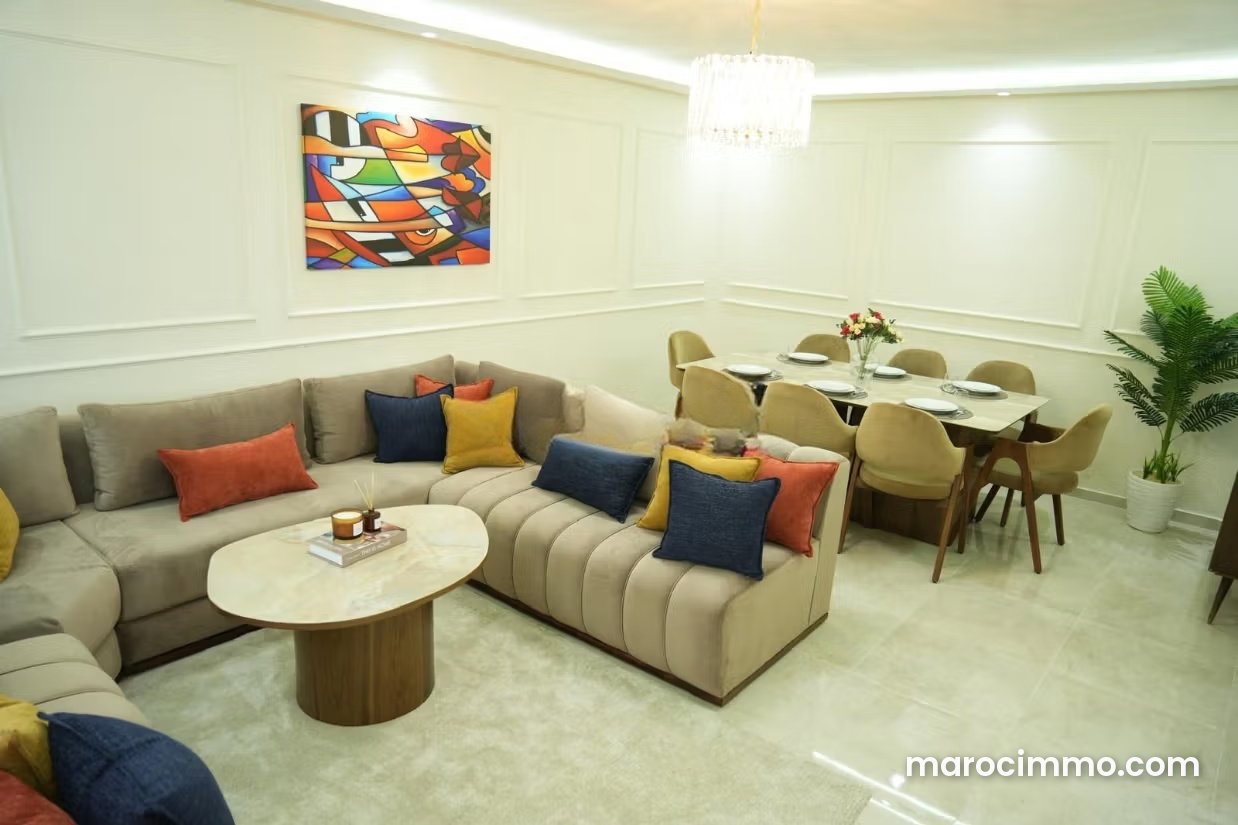 Appartement 152 m² meublé avec terrasse et jacuzzi, Abdelmoumen — Casablanca