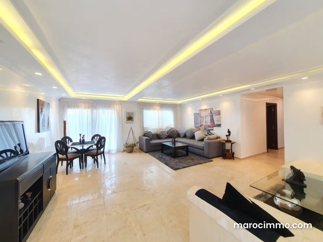 Furnished 120 sqm apartment, 2 terraces, Bourgogne, Casablanca — Casablanca