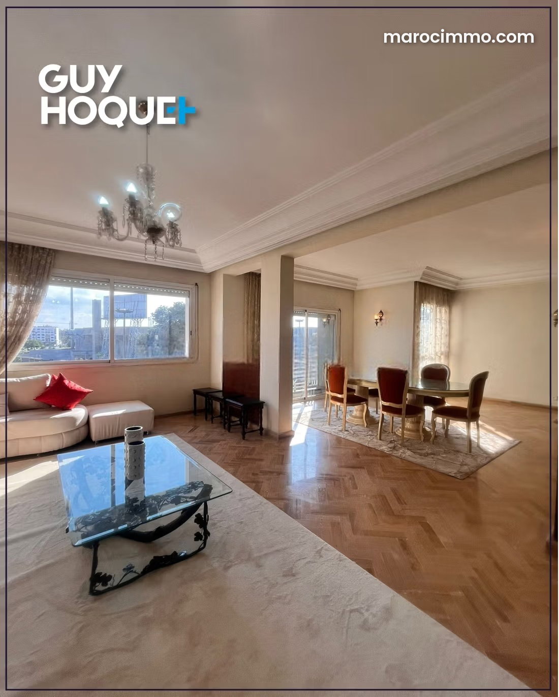 Furnished 150 sqm apartment, two bedrooms, Maârif Extension — Casablanca