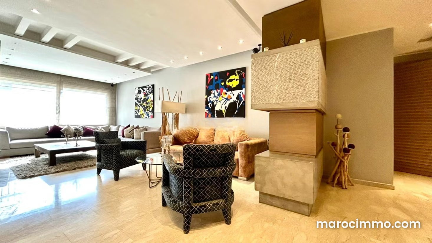 160 sqm Furnished Apartment, 3 Suites with Terrace, Oasis Casablanca — Casablanca