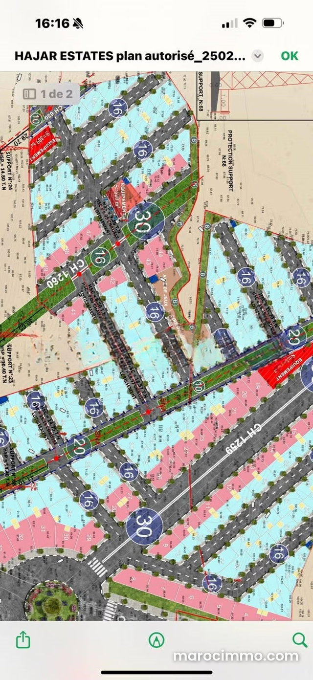 Terrains a vendre de 260 m2 lot Hajar Tanja balia — 2