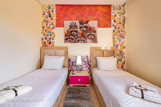 Location d'un appartement à Agdal. 3 chambres agréables. Meublé — 4
