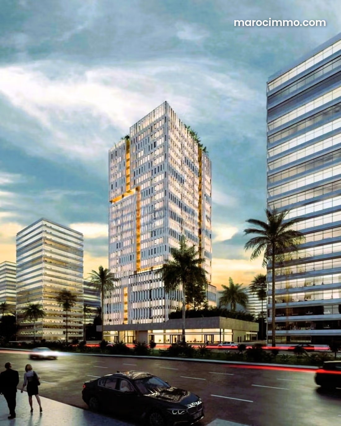 260 m² Office in Casablanca Finance City, Terrace and Parking — Casablanca