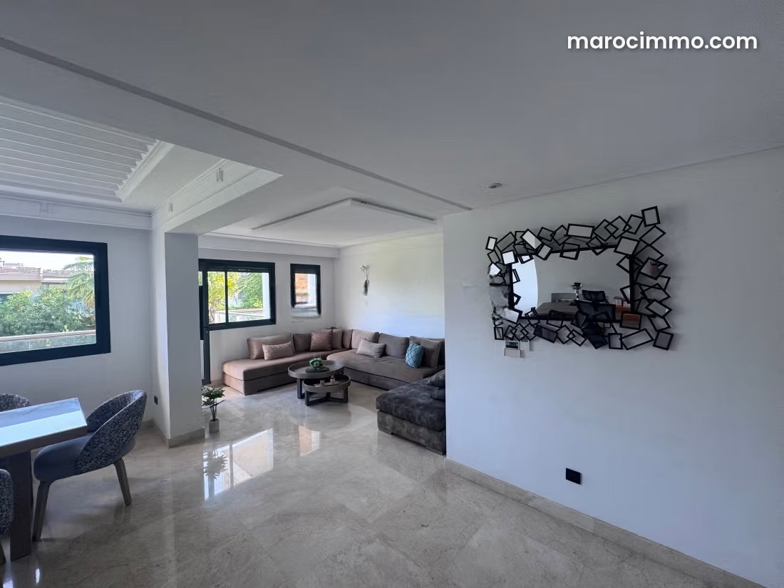 217 sqm Furnished Apartment for Rent in Ville Verte, Bouskoura — Bouskoura