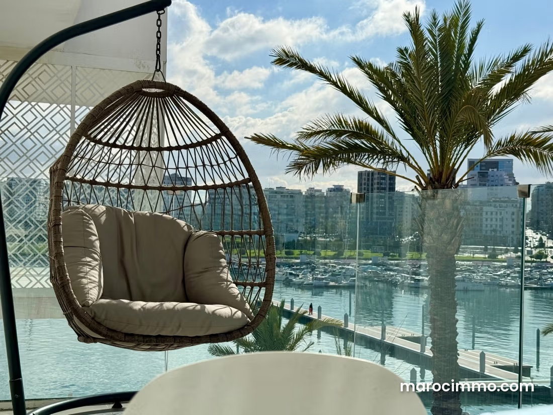 Appartement meublé vue mer, Marina Port Tanger Ville — Tanger