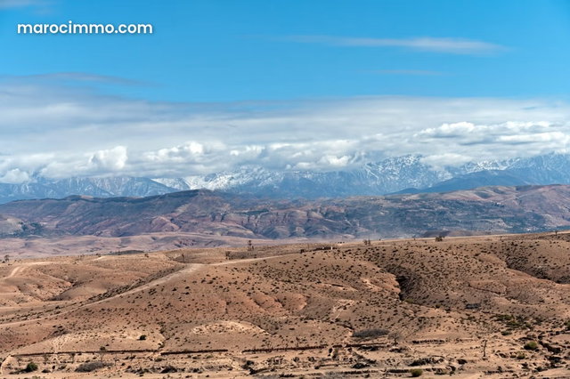 Marrakech – Terrain titré avec vue Atlas, route de l’Ourika km 9 — 2