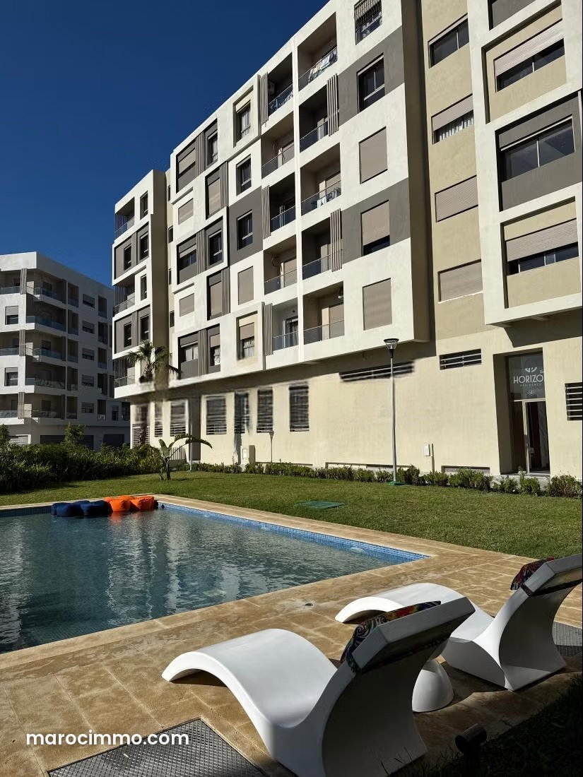 80 m² Apartment, 2 Bedrooms with Pool, Marjane, Tangier — Tangier