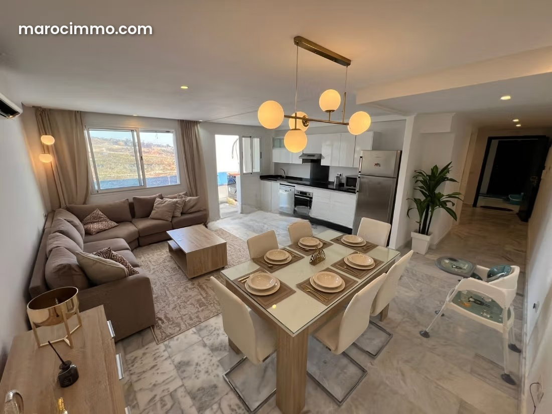 Sea-view apartment in Sania, Tangier, 101 m² with garage — Tangier