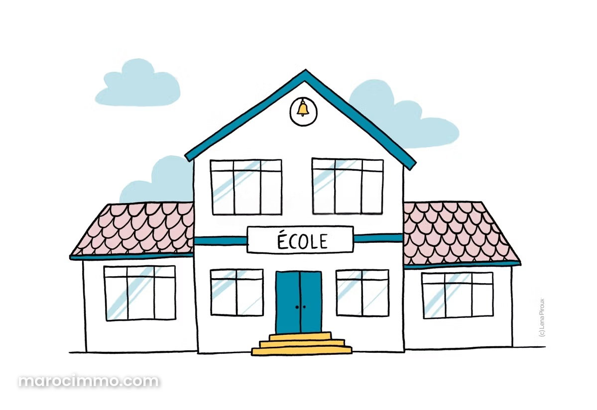 École privée 5000 m², 65 salles, Errahma, Casablanca — Casablanca