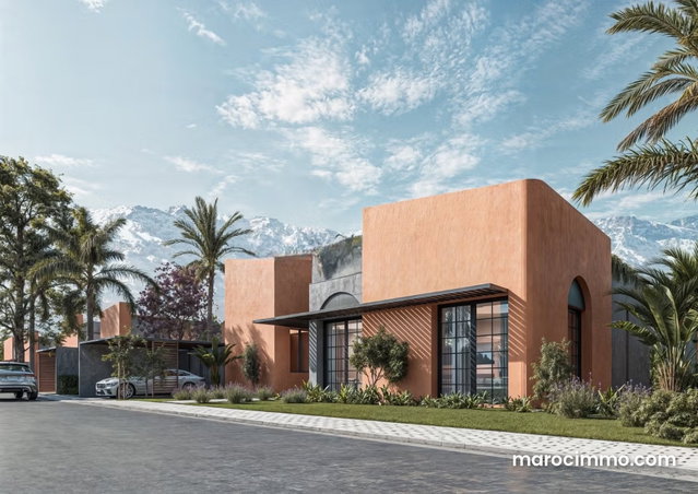 Villas neuves plains pieds en vente Marrakech route Ourika piscine privée — 3