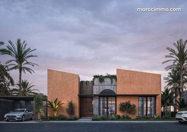 Villas neuves plains pieds en vente Marrakech route Ourika piscine privée — 5